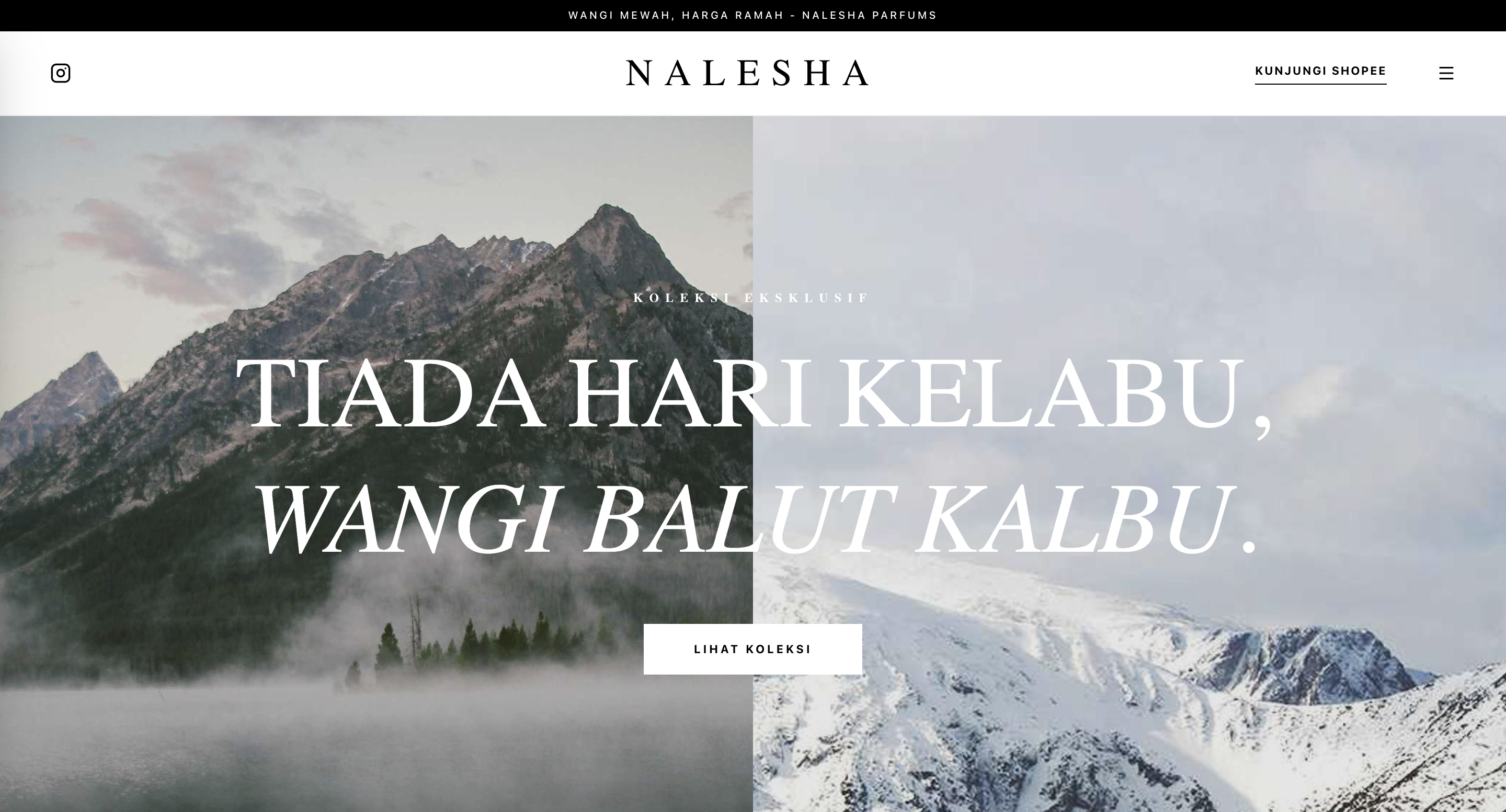 Nalesha — Brand Perfumery Portfolio website by Vito Atmo