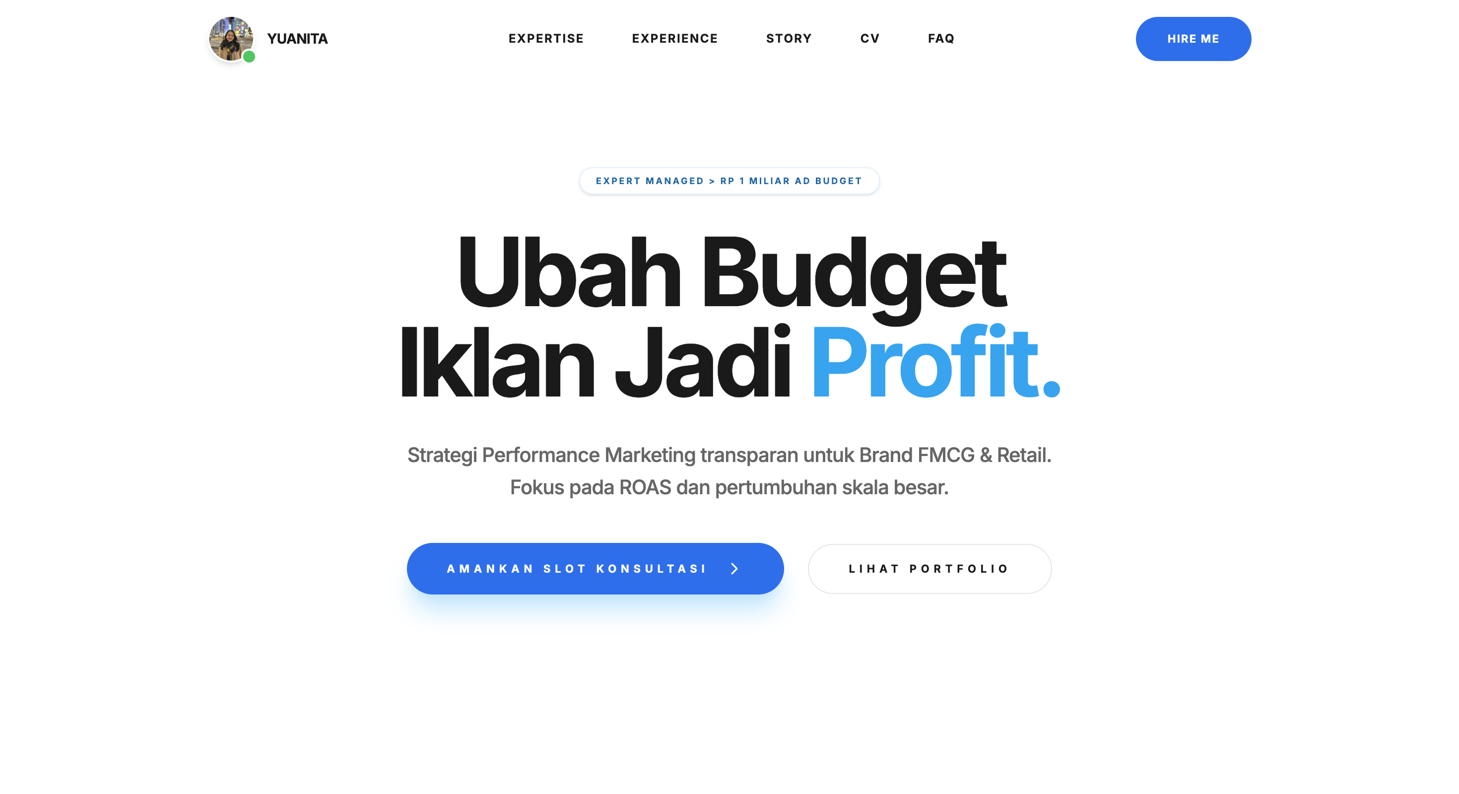 Yuanita Sekar — Personal Branding & CV ATS website by Vito Atmo